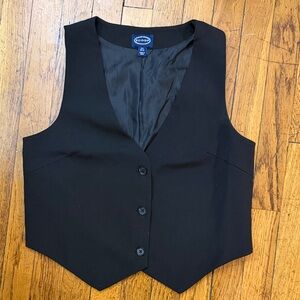 Scoop NYC Black Button Down Vest